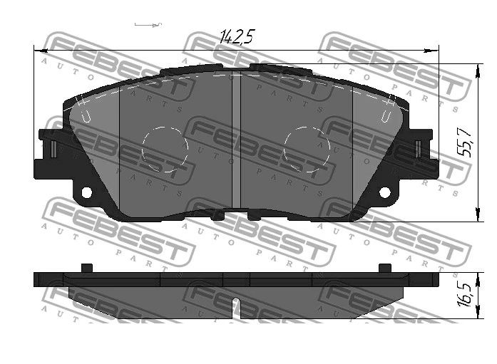 

Тормозные колодки FEBEST передние 0101-GSV70F, Febest