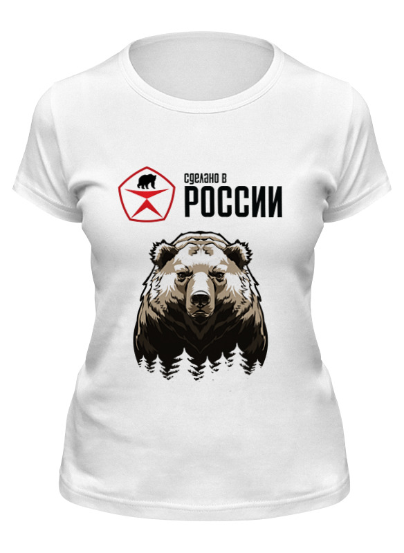 

Футболка женская Printio Made in russia белая M, Белый, Made in russia