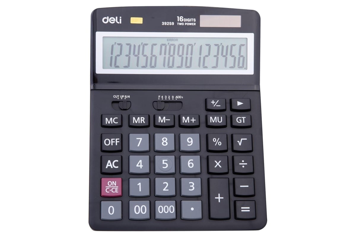 

Калькулятор DELI E39259, 16-разрядный, черный