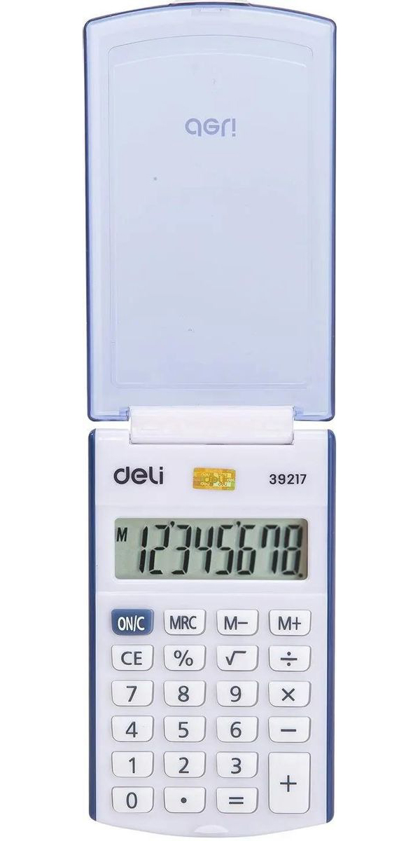 

Калькулятор DELI E39217/BLUE, 8-разрядный, синий