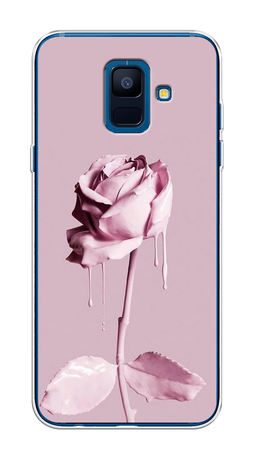 

Чехол Awog на Samsung Galaxy A6 "Роза в краске", Белый;розовый, 25950-8