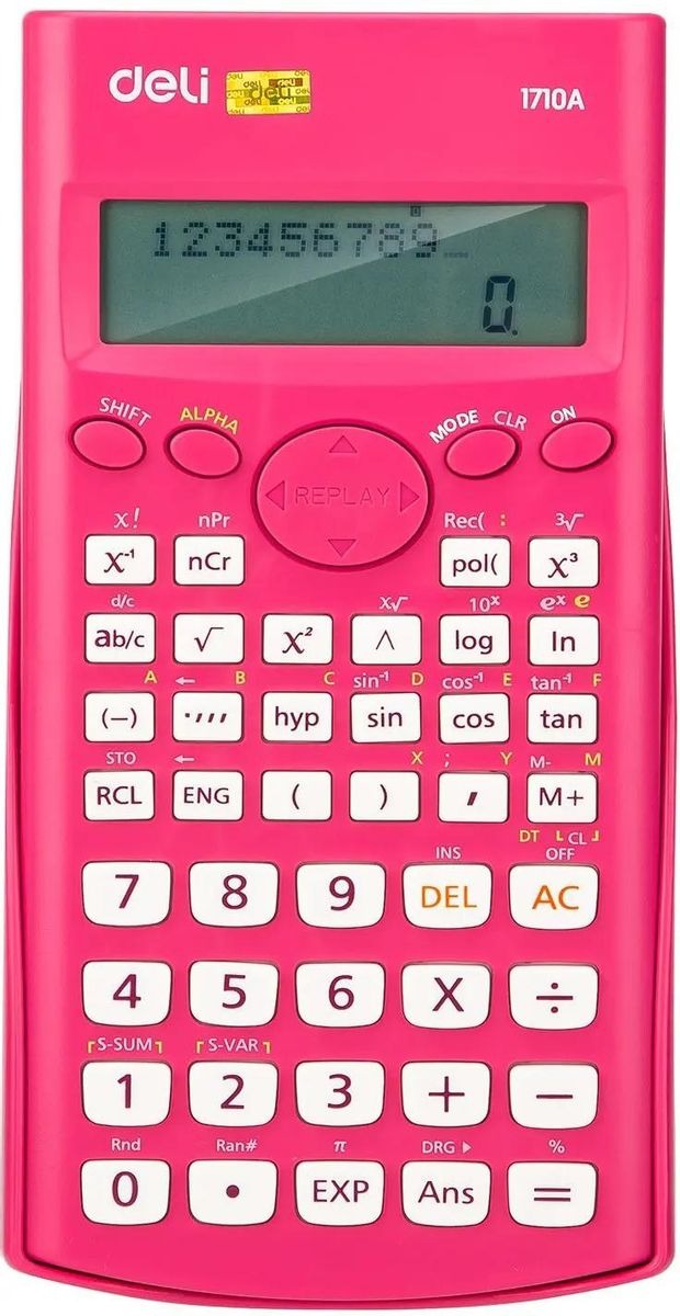 

Калькулятор DELI E1710A/RED, 10+2-разрядный, красный
