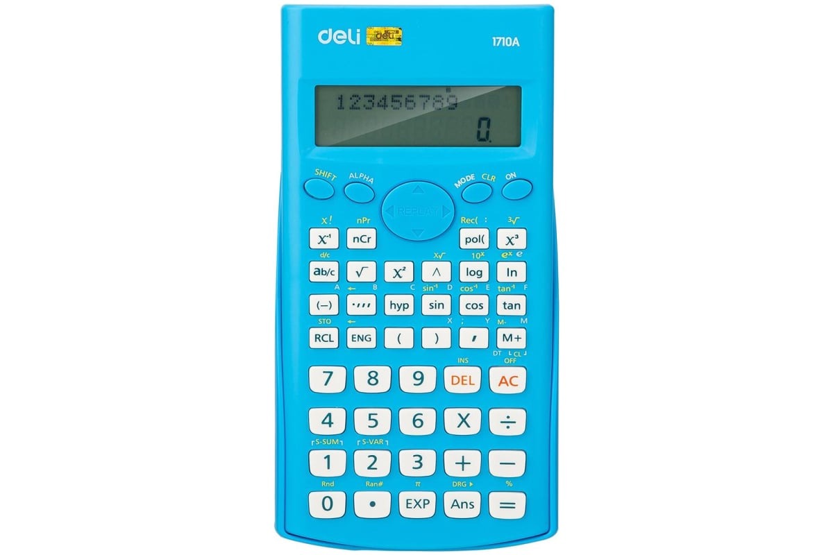 

Калькулятор DELI E1710A/BLU, 10+2-разрядный, синий