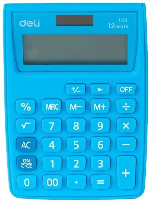 

Калькулятор DELI E1122/BLUE, 12-разрядный, синий
