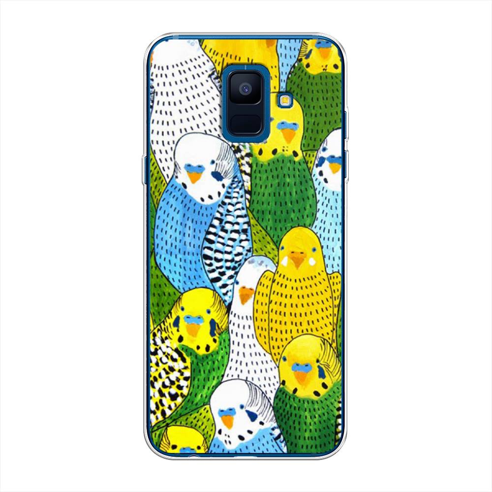

Чехол Awog на Samsung Galaxy A6 "Попугаи", Желтый;зеленый;голубой, 25950-1