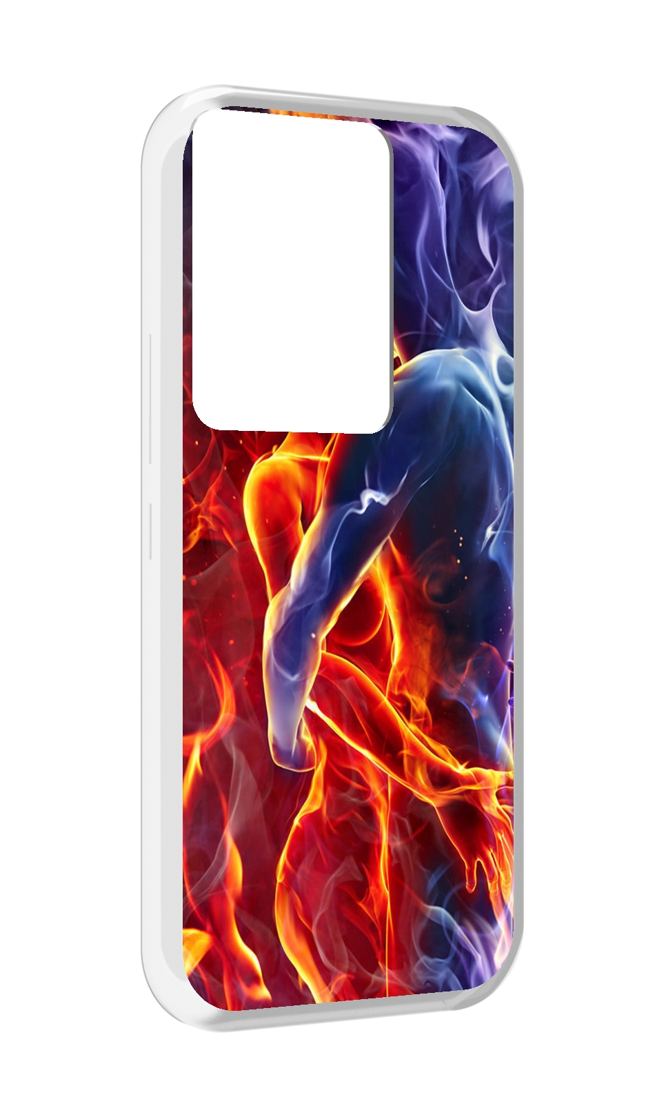 

Чехол MyPads Огонь-вода для Itel Vision 3 Plus / Itel P38 Pro, Прозрачный, Tocco
