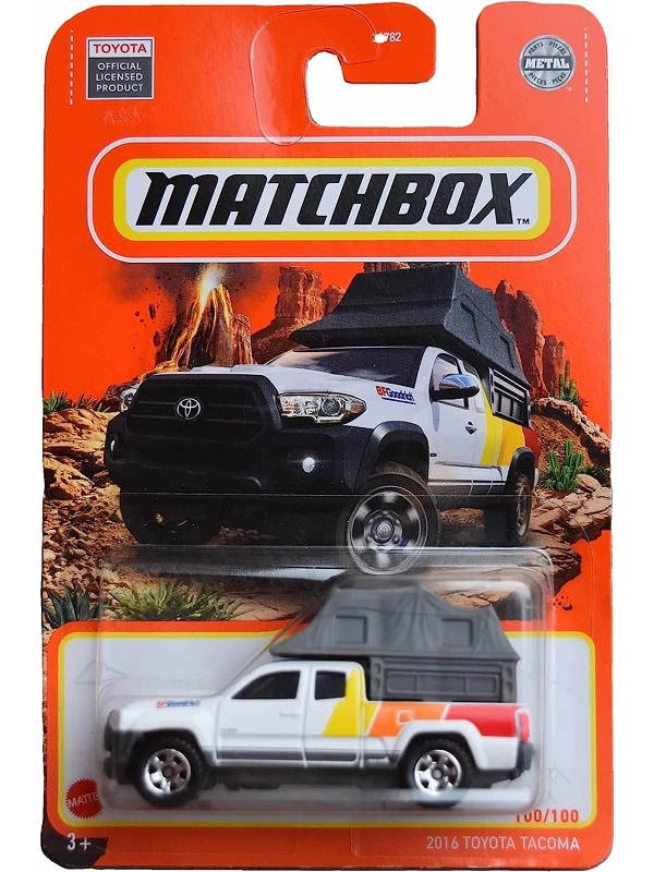 Машинка Mattel Matchbox 216 Toyota Tacoma, 100 из 100 original mattel matchbox 30782 car model 1 64 diecast 70 years 2018 dodge charger 13 100 vehicle toys for boys collection gift