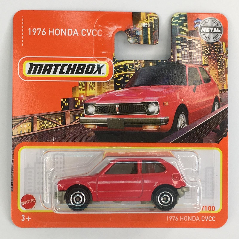 Машинка Mattel Matchbox 1976 Honda CVCC, 021 из 100 original hot wheels premium car boulevard 1 64 alloy diecast toy carros mazdaspeed honda civic onibus miniaturas toys for boys