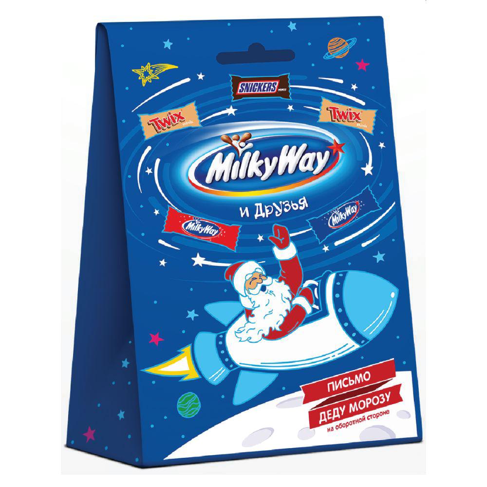 Новогодний набор Milky Way and Friends  шоколадные конфеты, подарок 85г