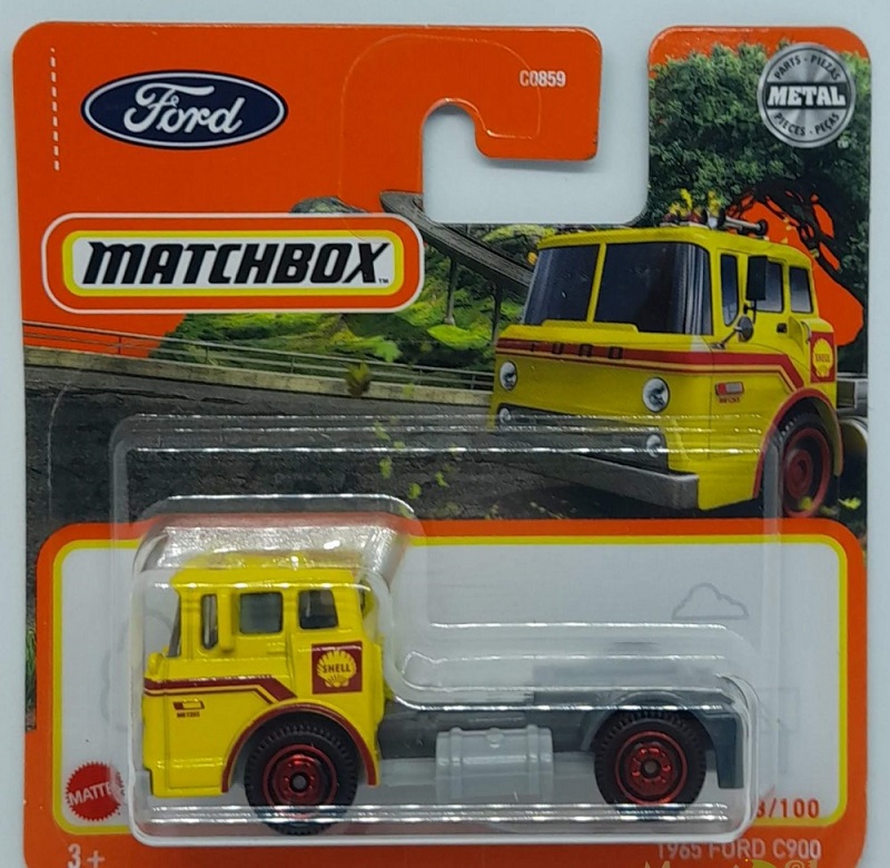 Машинка Mattel Matchbox 1965 Ford C900, 063 из 100 original mattel matchbox 30782 car model 1 64 diecast 70 years 2018 dodge charger 13 100 vehicle toys for boys collection gift