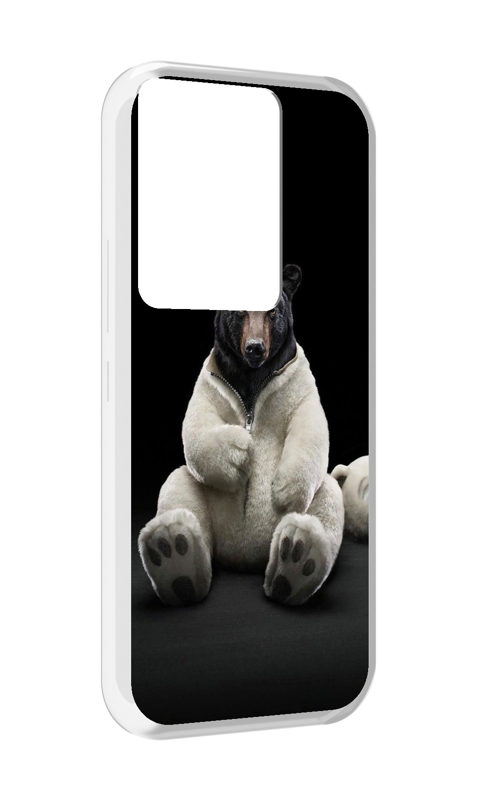Чехол MyPads Медведь-бурый-белый для Itel Vision 3 Plus / Itel P38 Pro
