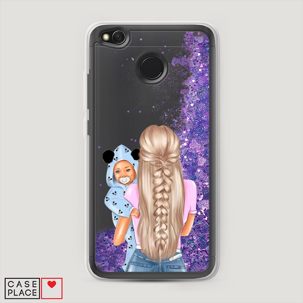 

Жидкий чехол с блестками "Молодая мама" на Xiaomi Redmi 4X, 31492-1