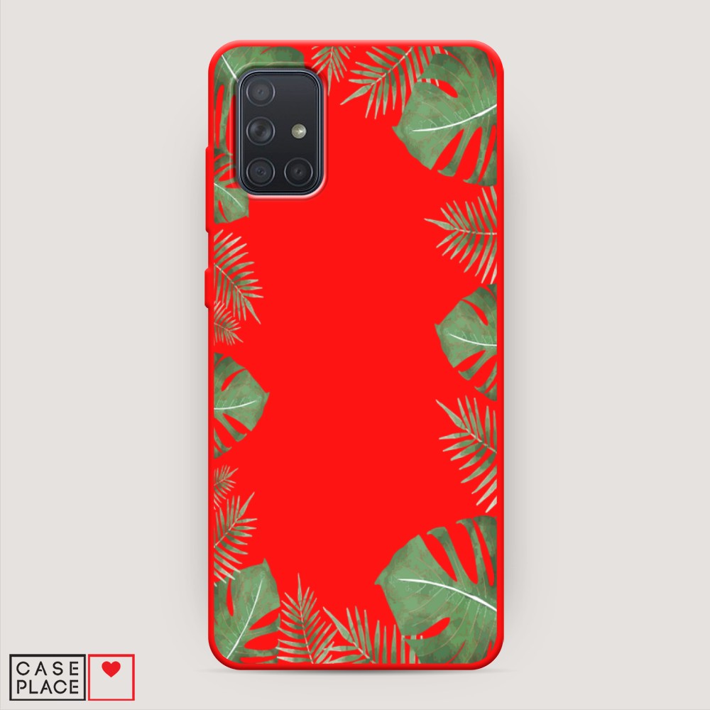 

Чехол Awog на Samsung Galaxy A71 4G "Листья папоротника рамка", Разноцветный, 29053-1