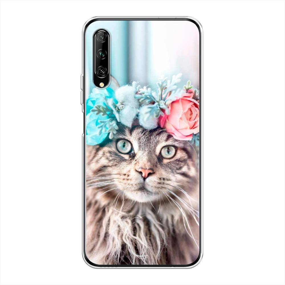 

Чехол Awog на Huawei Y9s "Кот в венке", Разноцветный, 611150-2