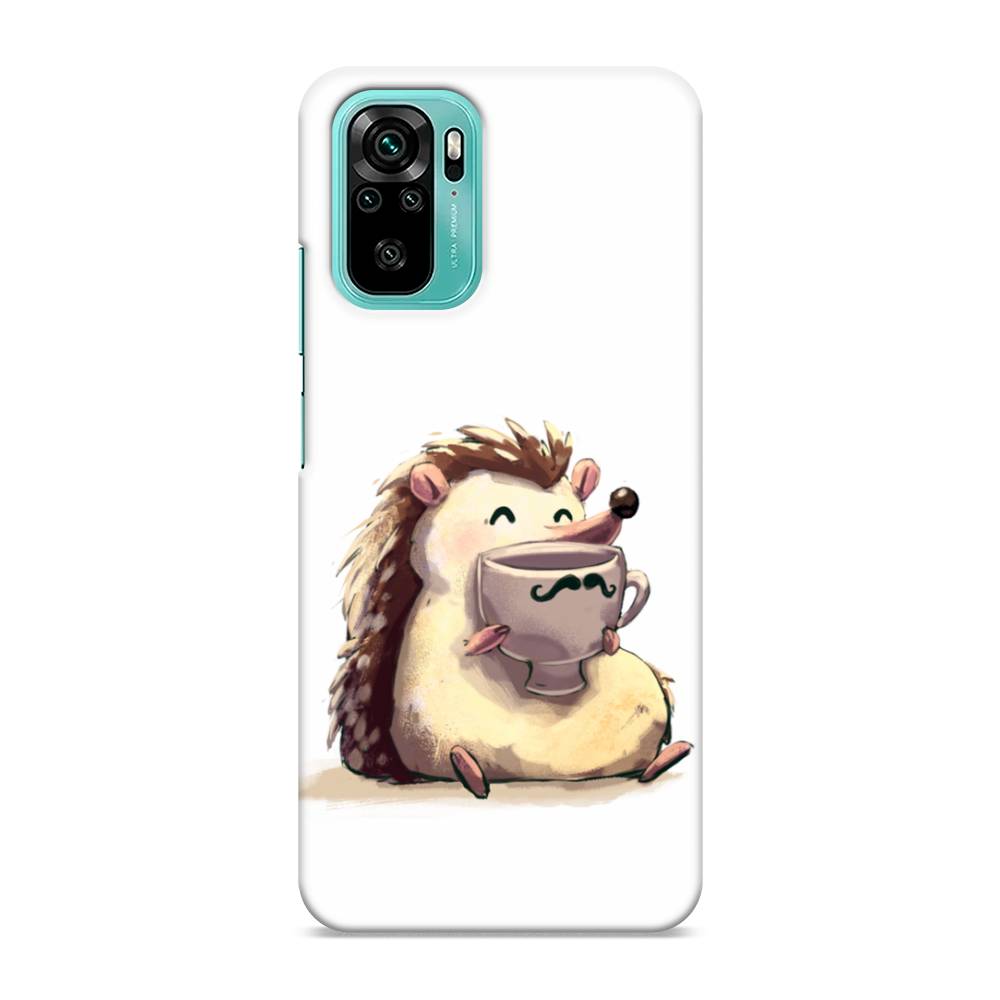 

Пластиковый чехол "Еж кофеман" на Xiaomi Redmi Note 10, 39720-7
