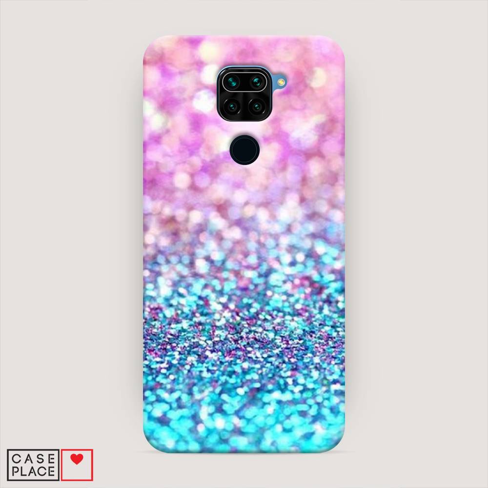 

Пластиковый чехол "Розово-голубые глиттеры рисунок" на Xiaomi Redmi 10X 4G