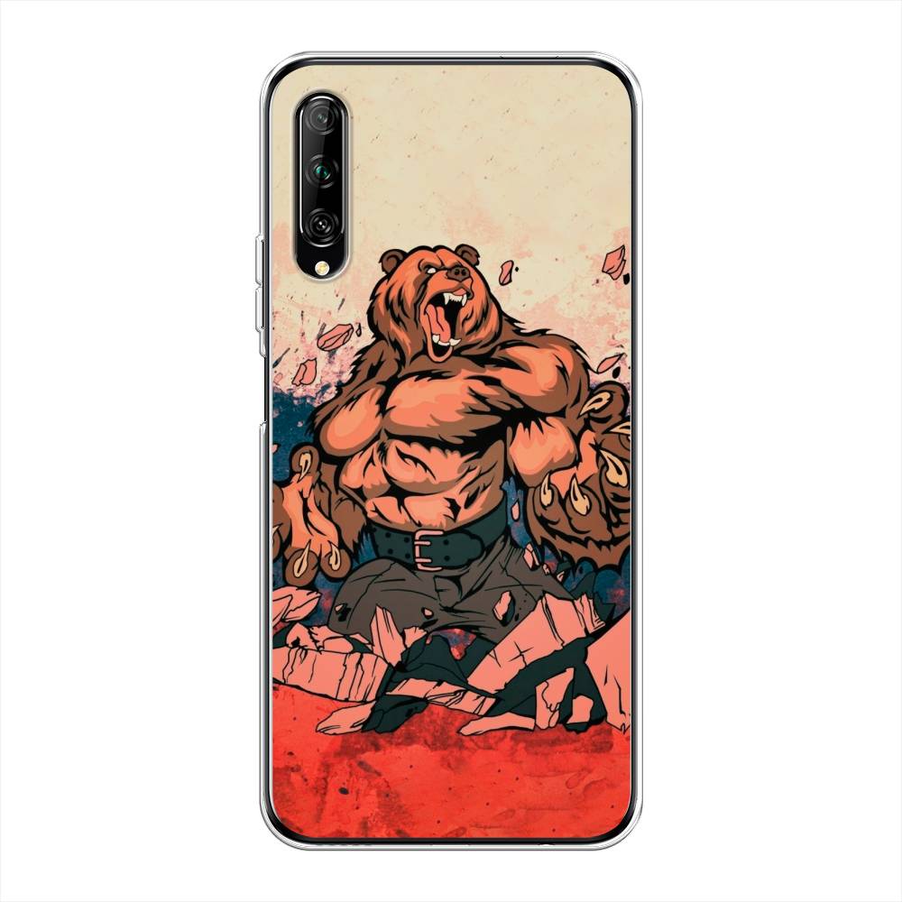 

Чехол Awog на Huawei Y9s "Медведь с флагом РФ", Разноцветный, 611150-2