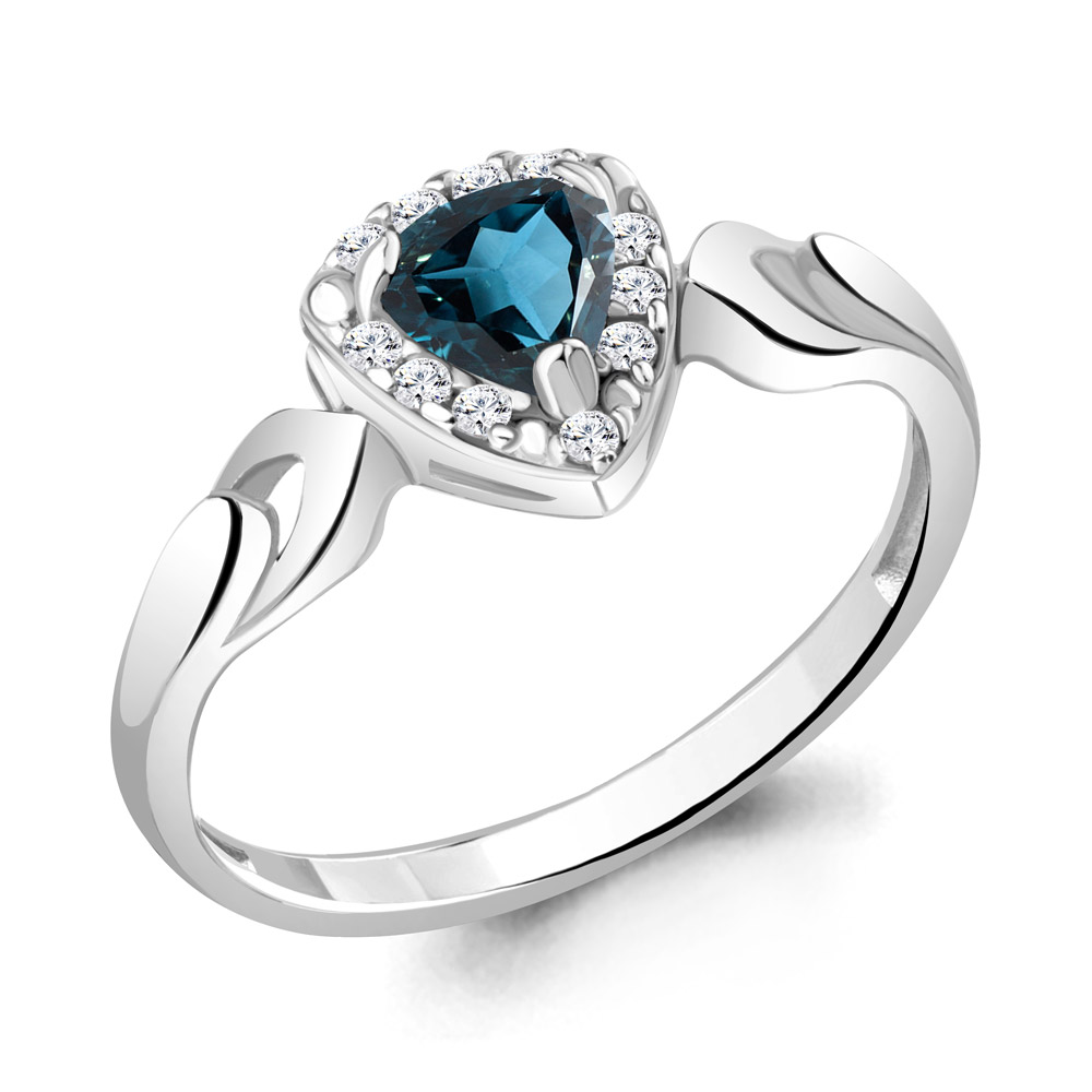 

Кольцо из серебра с топазом р. 17 Aquamarine 6942508А_925_р, 6942508А_925_р