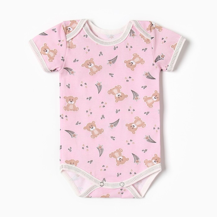 

Боди Bloom Baby Мишки с кор. рукавом, р. 62 см, розовый