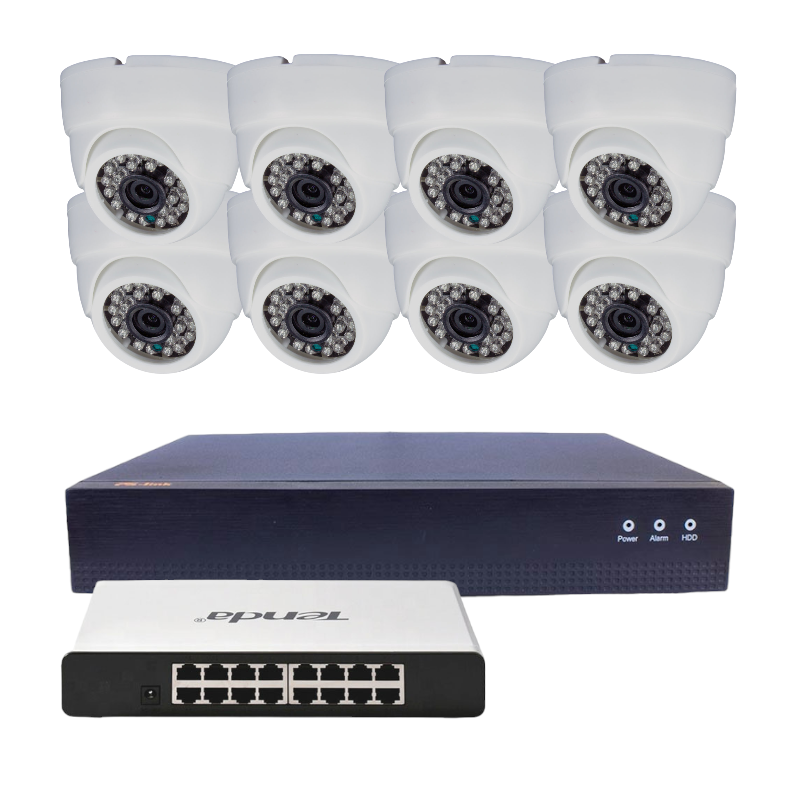 Комплект видеонаблюдения IP 2Мп Ps-Link KIT-A208IP 8 камер для помещения