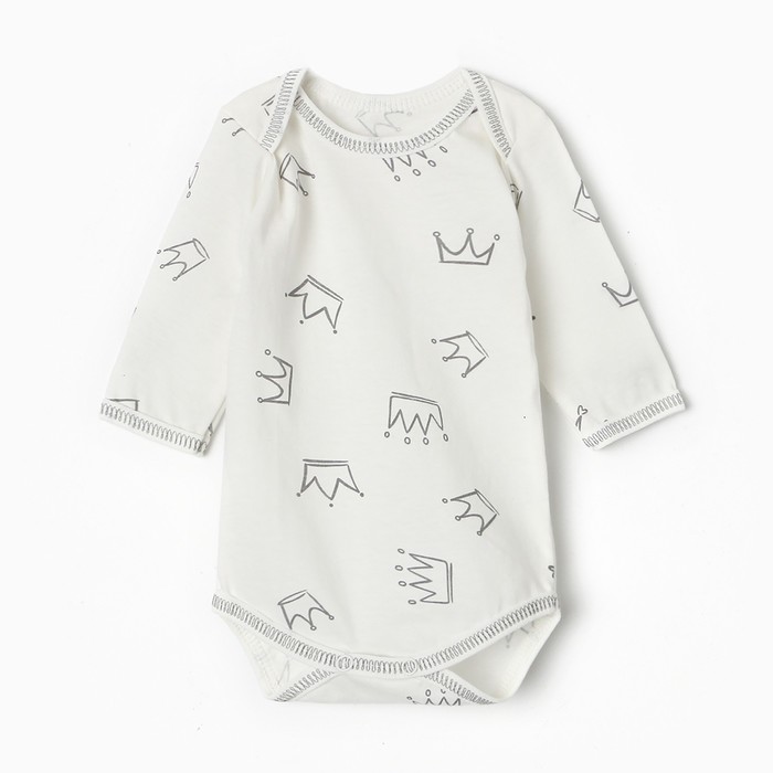 

Боди детское Bloom Baby Короны, молочный, 80, Бежевый, Короны
