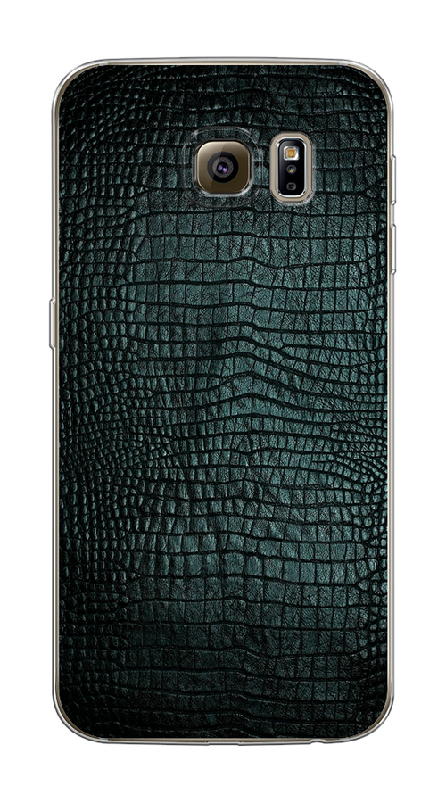 

Чехол Awog на Samsung Galaxy S6 edge "Черная змея", Черный;серый;голубой, 24450-3