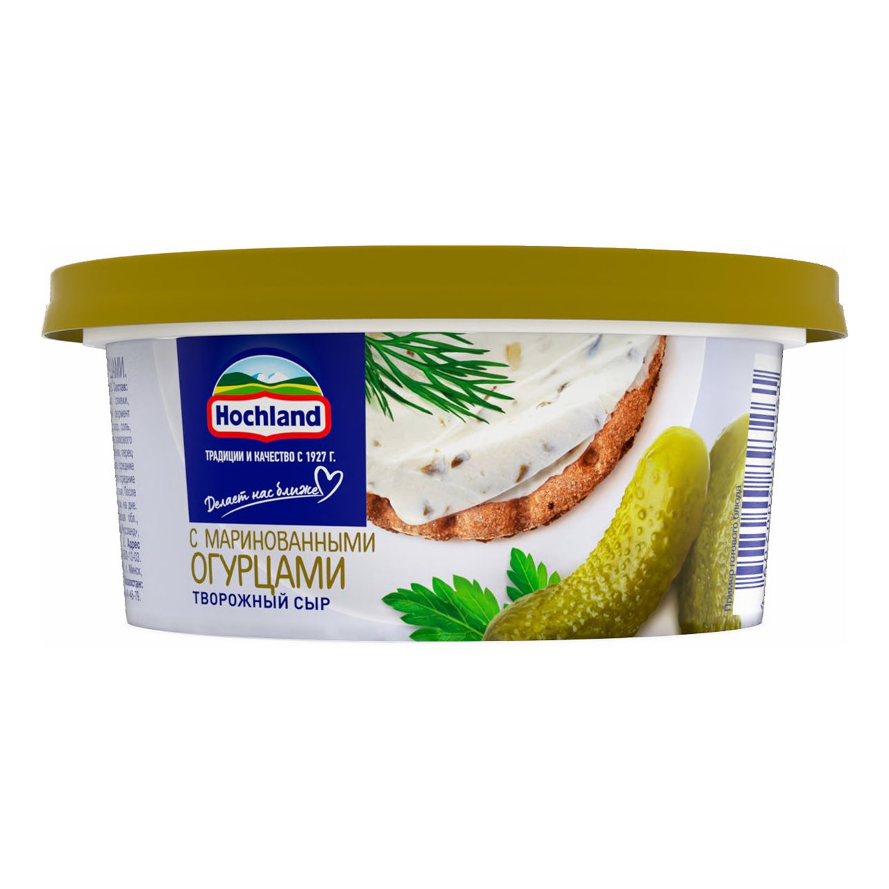 Сыр творожный Hochland с маринованными огурцами 60% 140 г