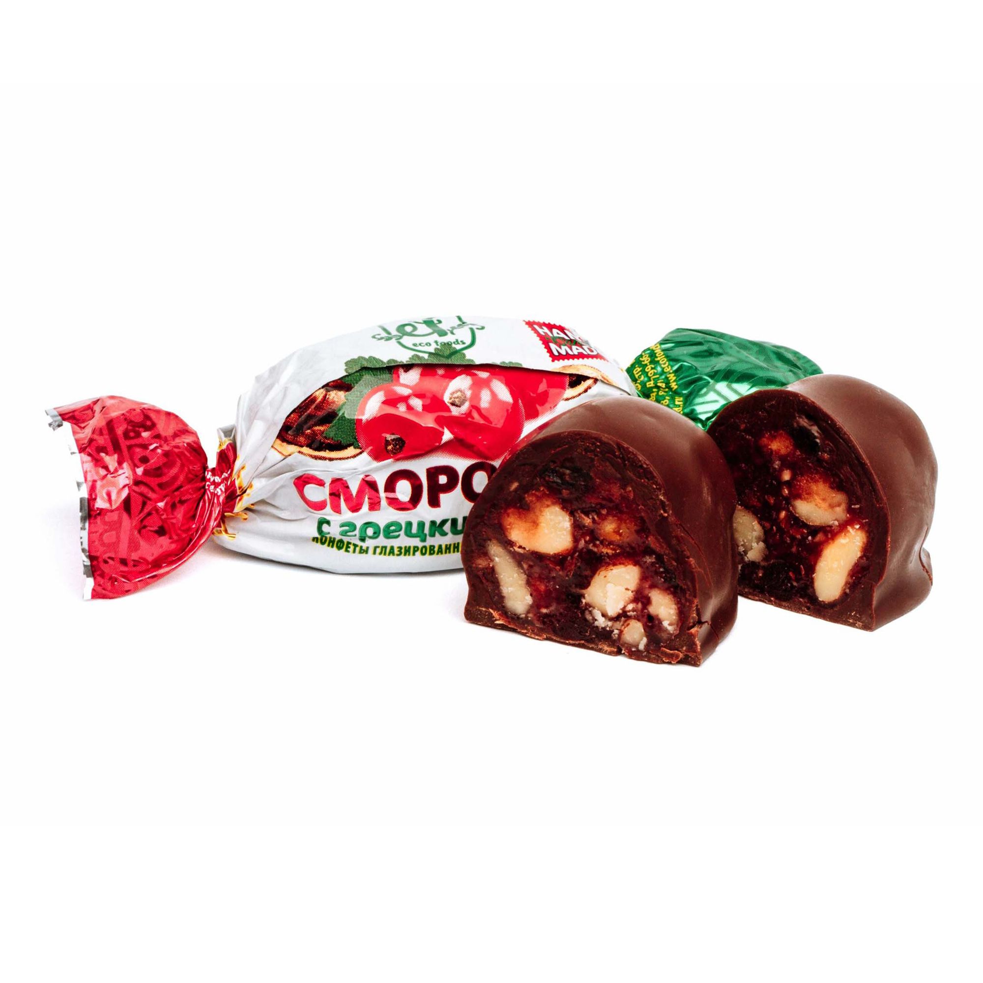 

Конфеты шоколадные смородина с грецким орехом