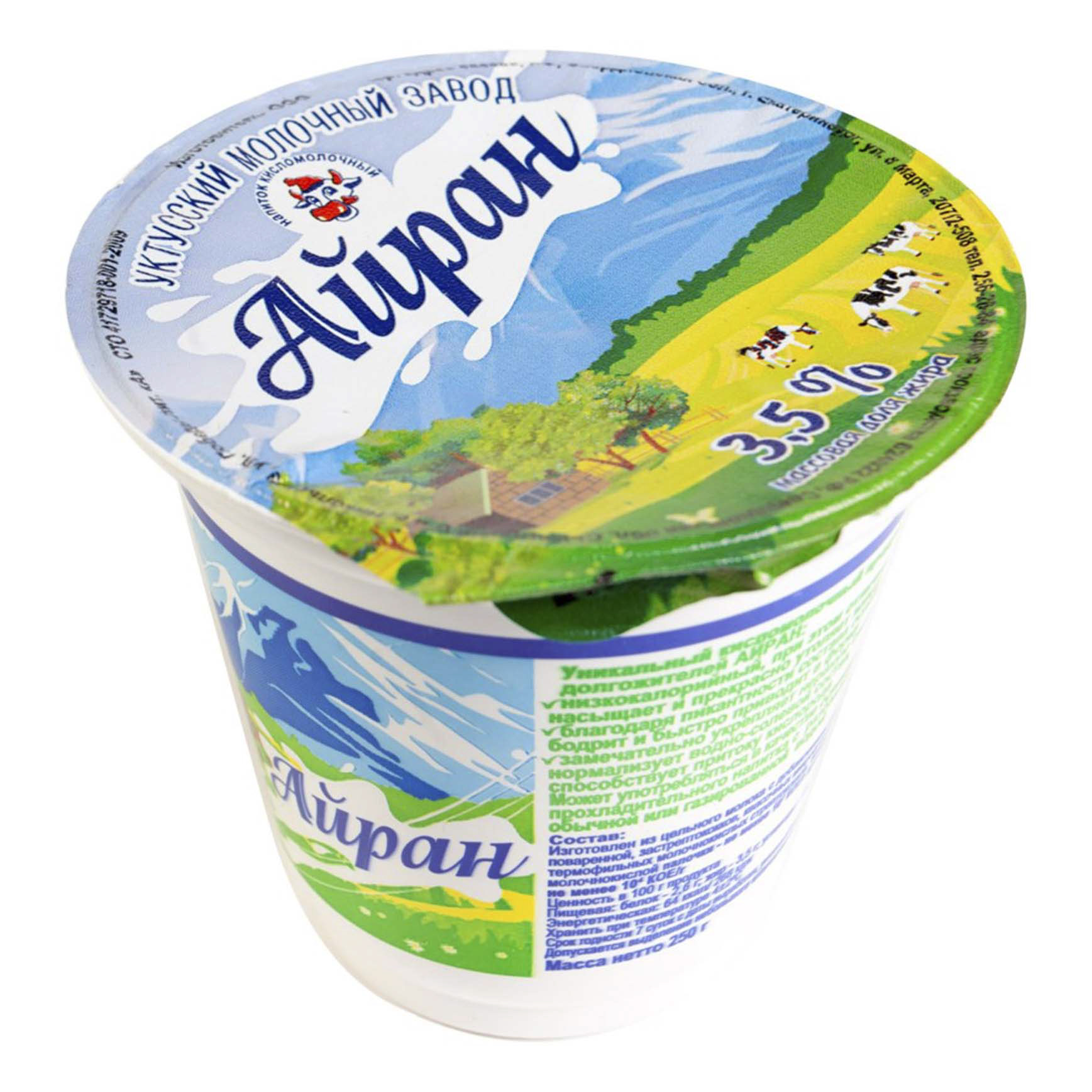 

Айран Уктусский молочный завод 3,5% бзмж 250 мл