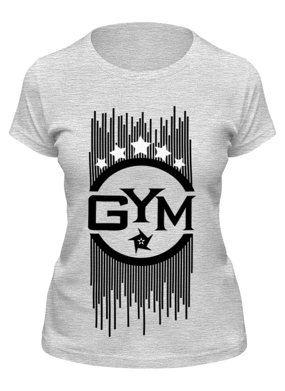 

Футболка женская Printio !!! gym !!! серая 2XL, Серый, !!! gym !!!