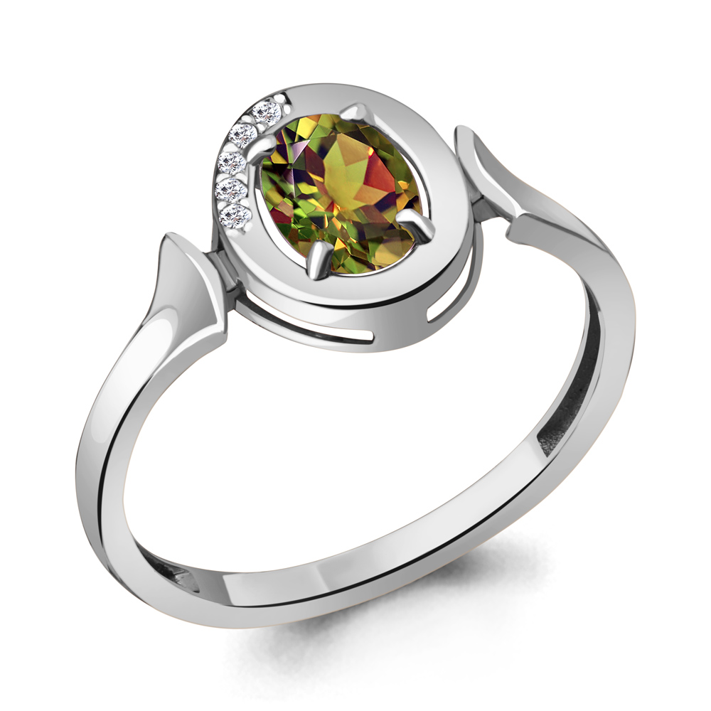 

Кольцо из серебра с султанитом р. 18,5 Aquamarine 6942119А_925_р, 6942119А_925_р