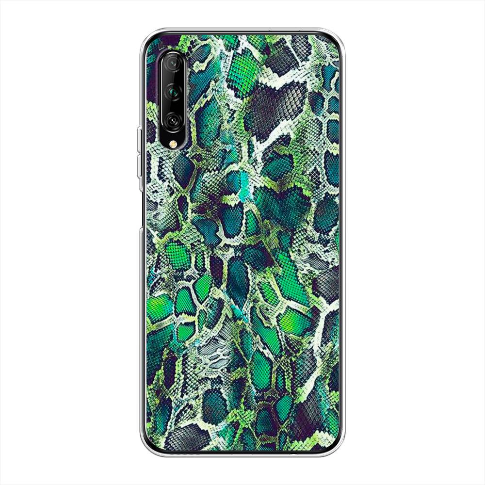 фото Чехол awog "зеленая кожа змеи" для huawei y9s