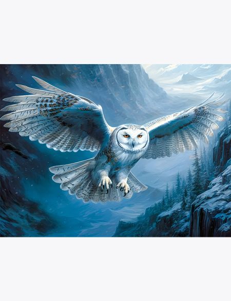 

Алмазная мозаика на подрамнике Охота совы, 40x30 см, 62961, ПРА-259