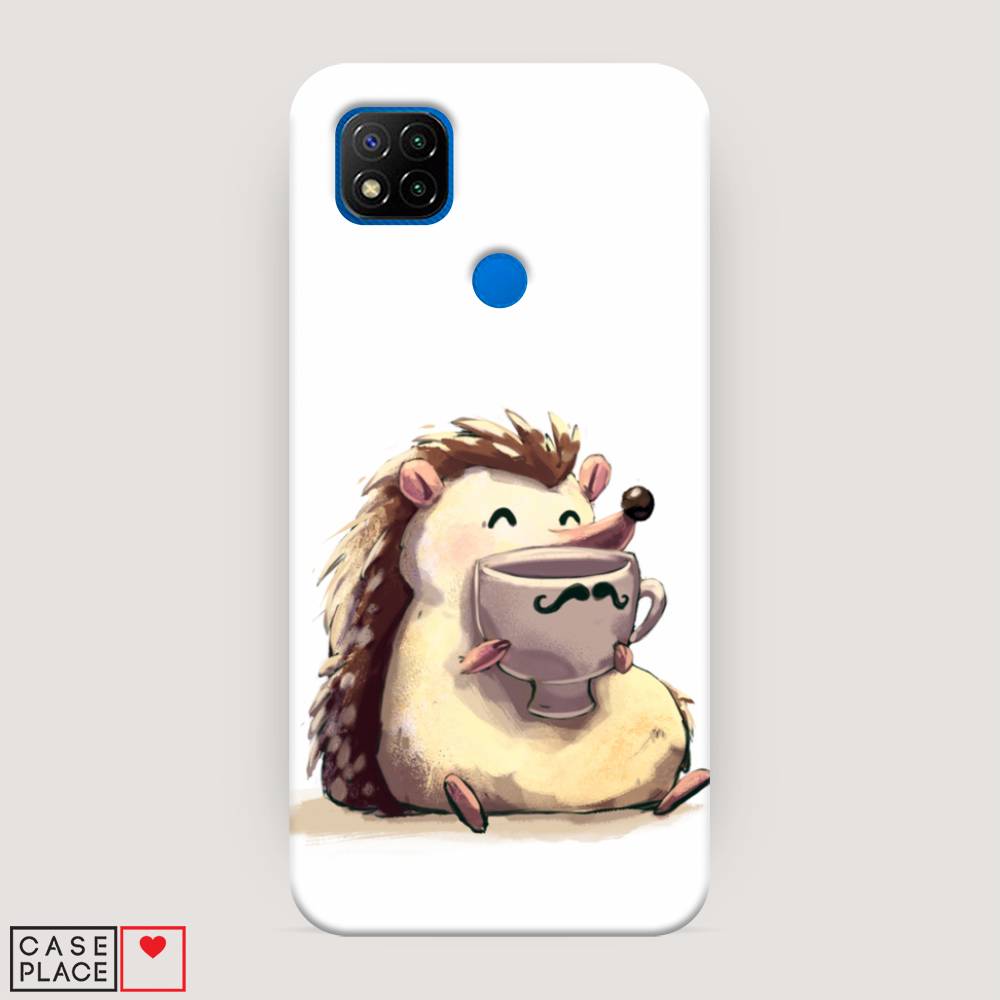

Пластиковый чехол "Еж кофеман" на Xiaomi Redmi 9C, 39020-7