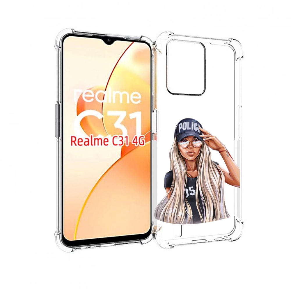

Чехол MyPads модная-девушка-арт женский для OPPO Realme C31, Прозрачный, Tocco