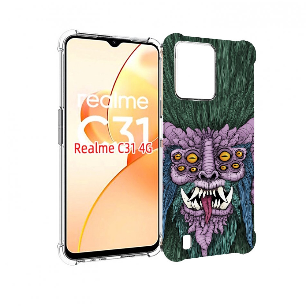 

Чехол MyPads многоглазый черт для OPPO Realme C31, Прозрачный, Tocco