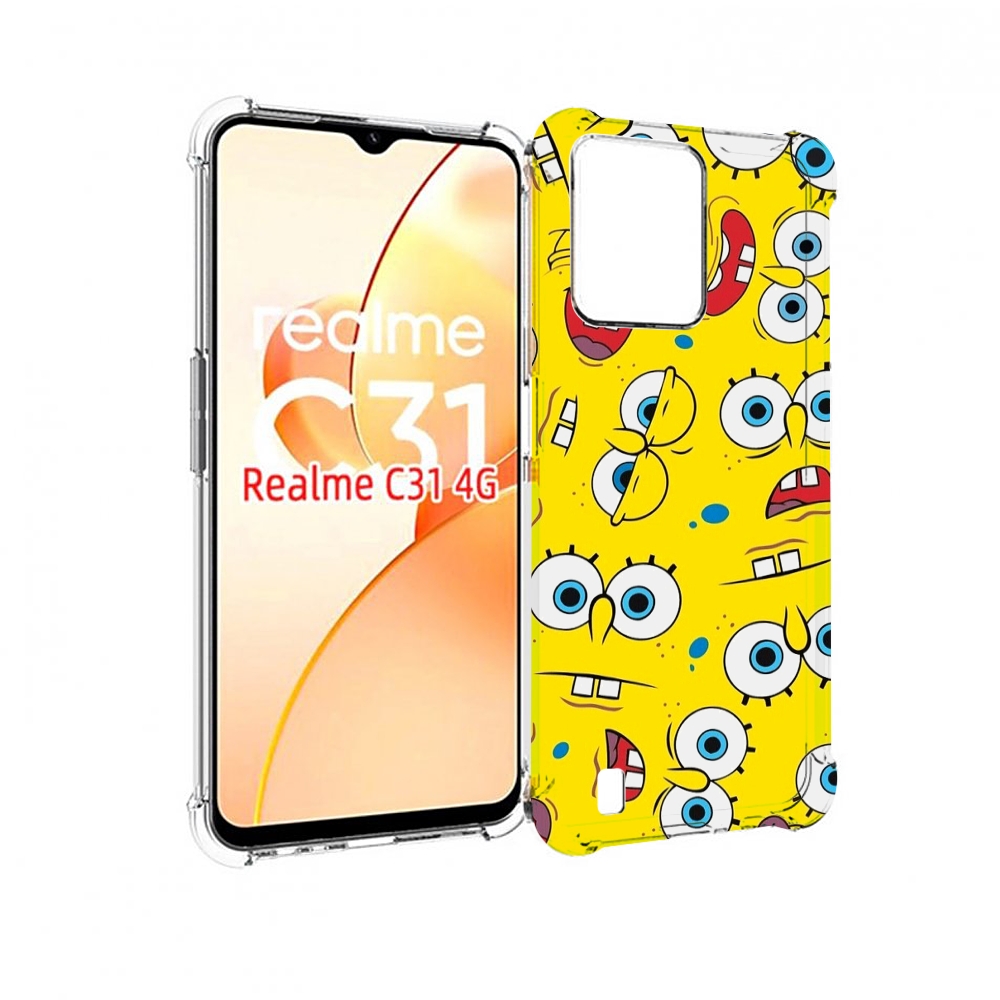 

Чехол MyPads много-спанч-боба для OPPO Realme C31, Прозрачный, Tocco