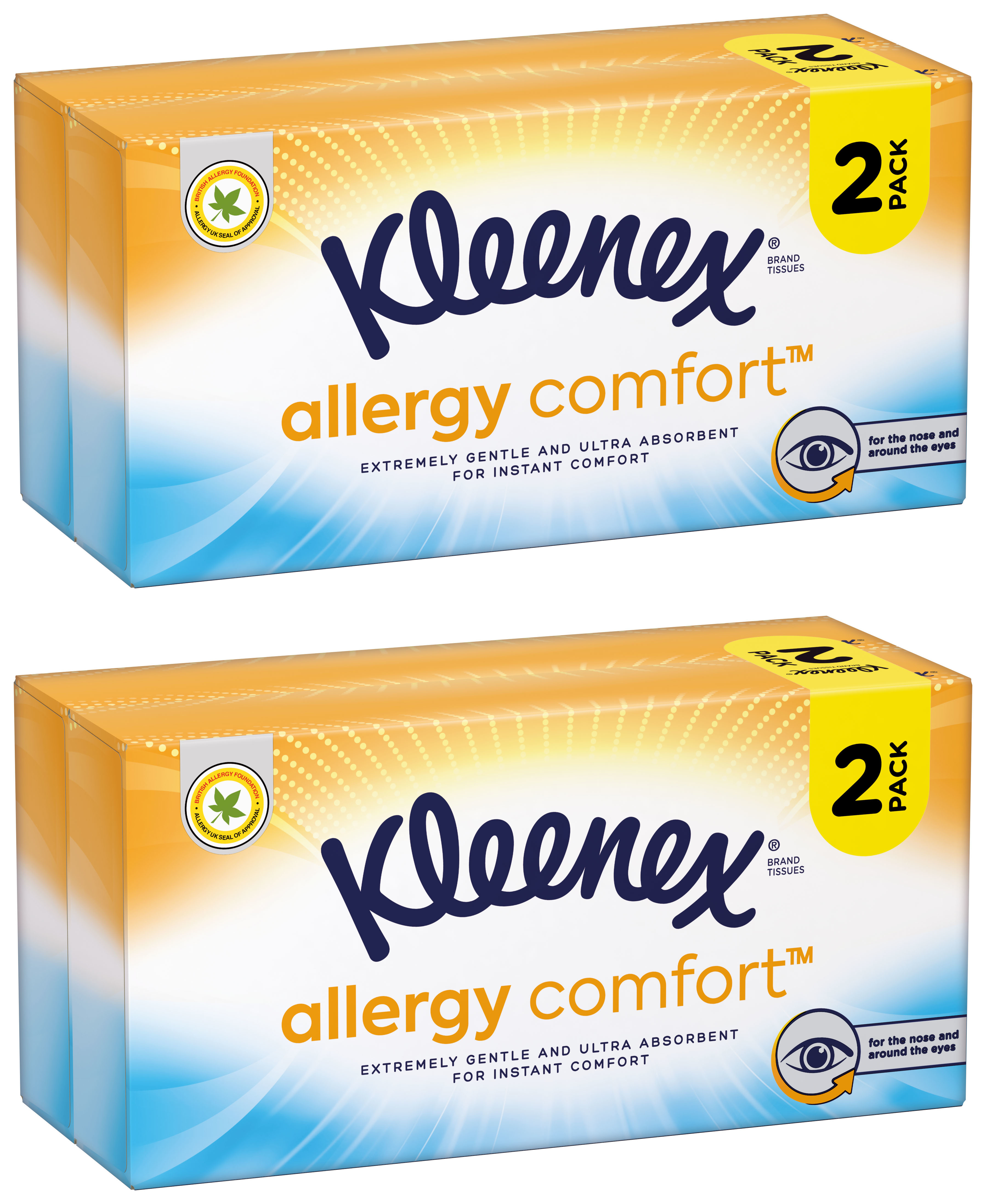 фото Салфетки бумажные kleenex allergy comfort 56шт. х 2уп.