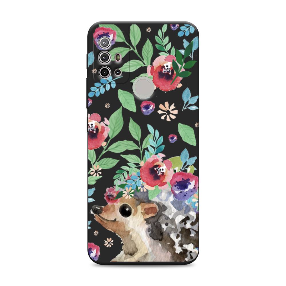

Чехол Awog на Lenovo K13 Note/Motorola Moto G10/G20/G30 "Ежик в цветах акварель", Разноцветный, 242352-1