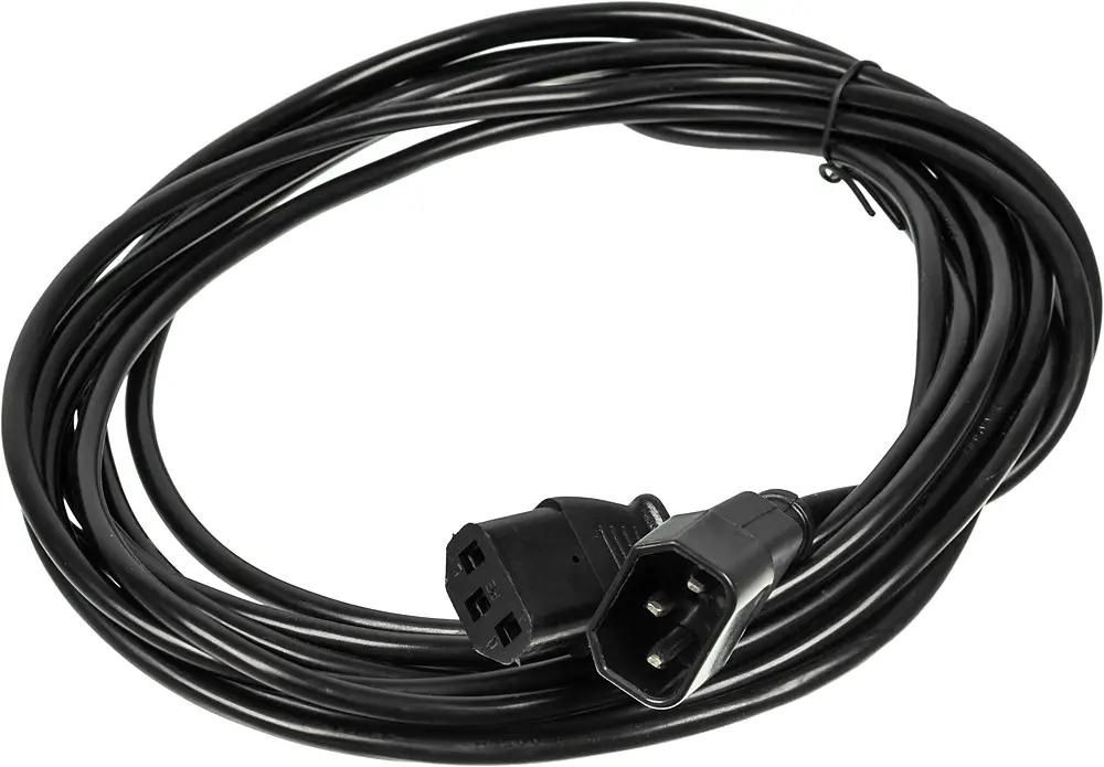 

Кабель-удлинитель питания Buro AN23-1008-5, IEC C13 - IEC C14, 5м, черный