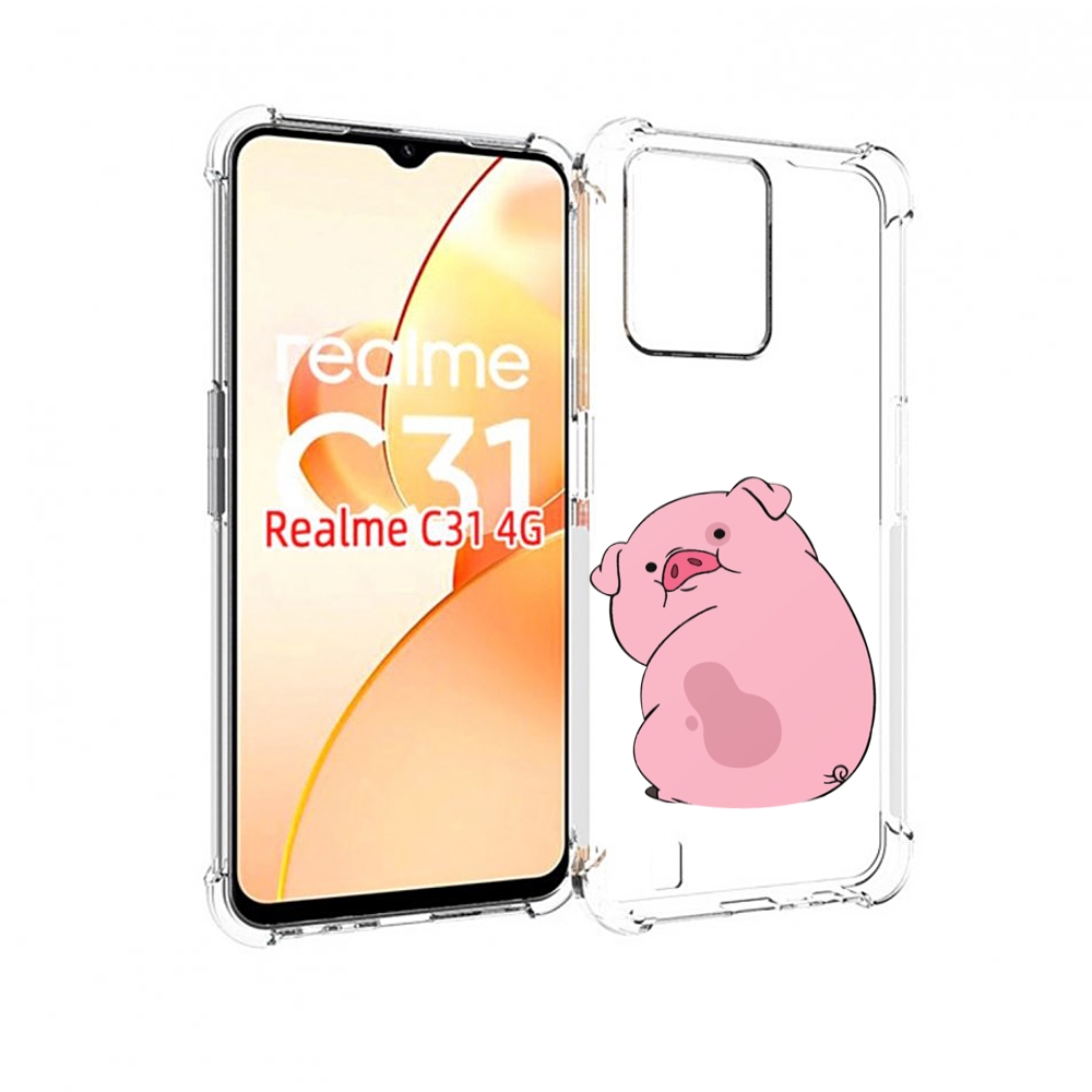 

Чехол MyPads милый-поросенок детский для OPPO Realme C31, Прозрачный, Tocco