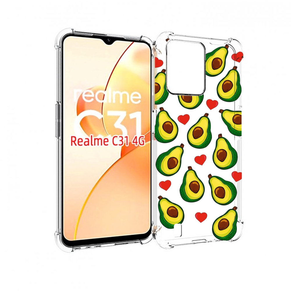 

Чехол MyPads миленькие-авокадо для OPPO Realme C31, Прозрачный, Tocco