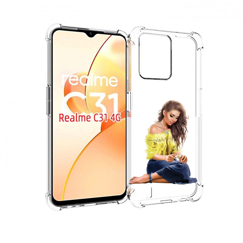 

Чехол MyPads миленькая-девочка женский для OPPO Realme C31, Прозрачный, Tocco