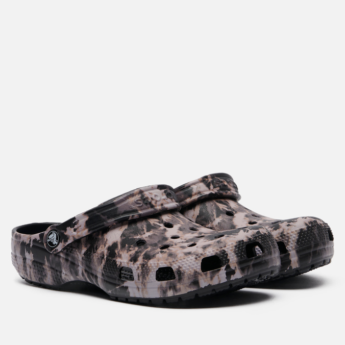 фото Сандалии женские crocs classic bleach dye clog черные 37-38 eu