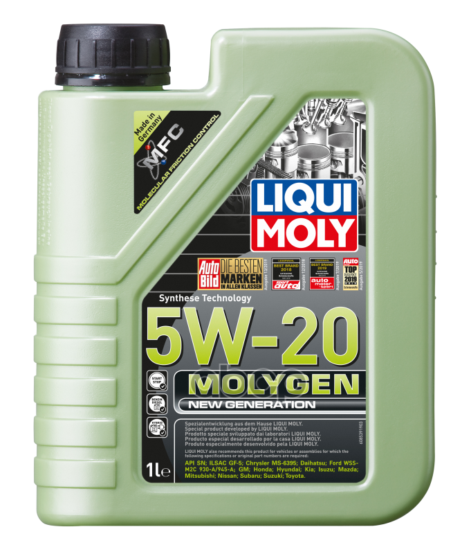 

Моторное масло LIQUI MOLY cинтетическое Molygen New Generation 5w20 1л