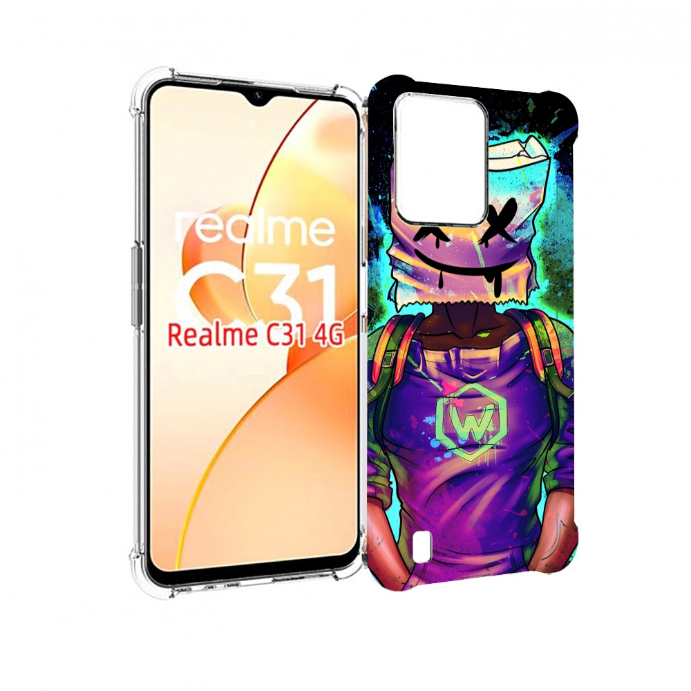 

Чехол MyPads маршмеллоу-глитч для OPPO Realme C31, Прозрачный, Tocco