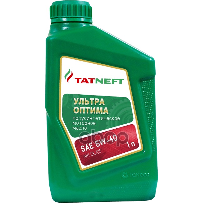 Моторное масло TATNEFT полусинтетическое ультра-Оптима Моторное 5w40 Sl/Cf 1л