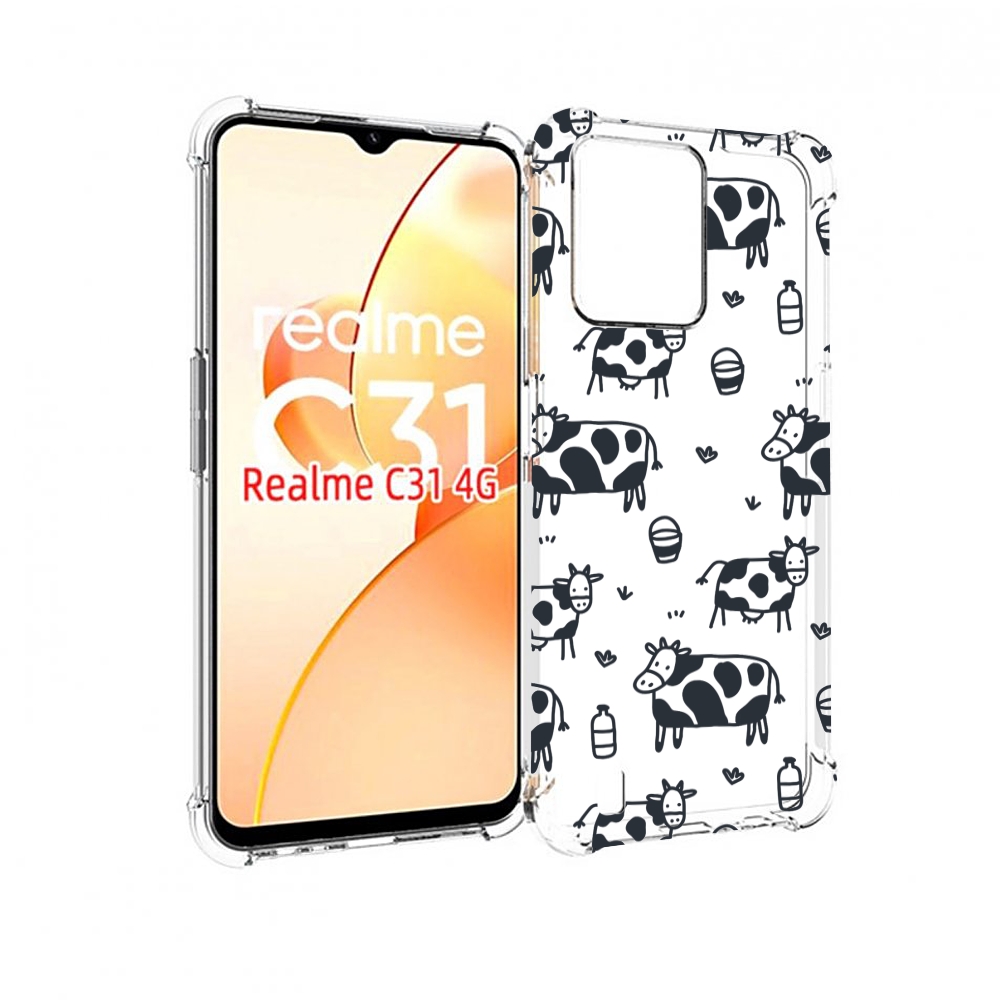 

Чехол MyPads маленькие-коровки для OPPO Realme C31, Прозрачный, Tocco