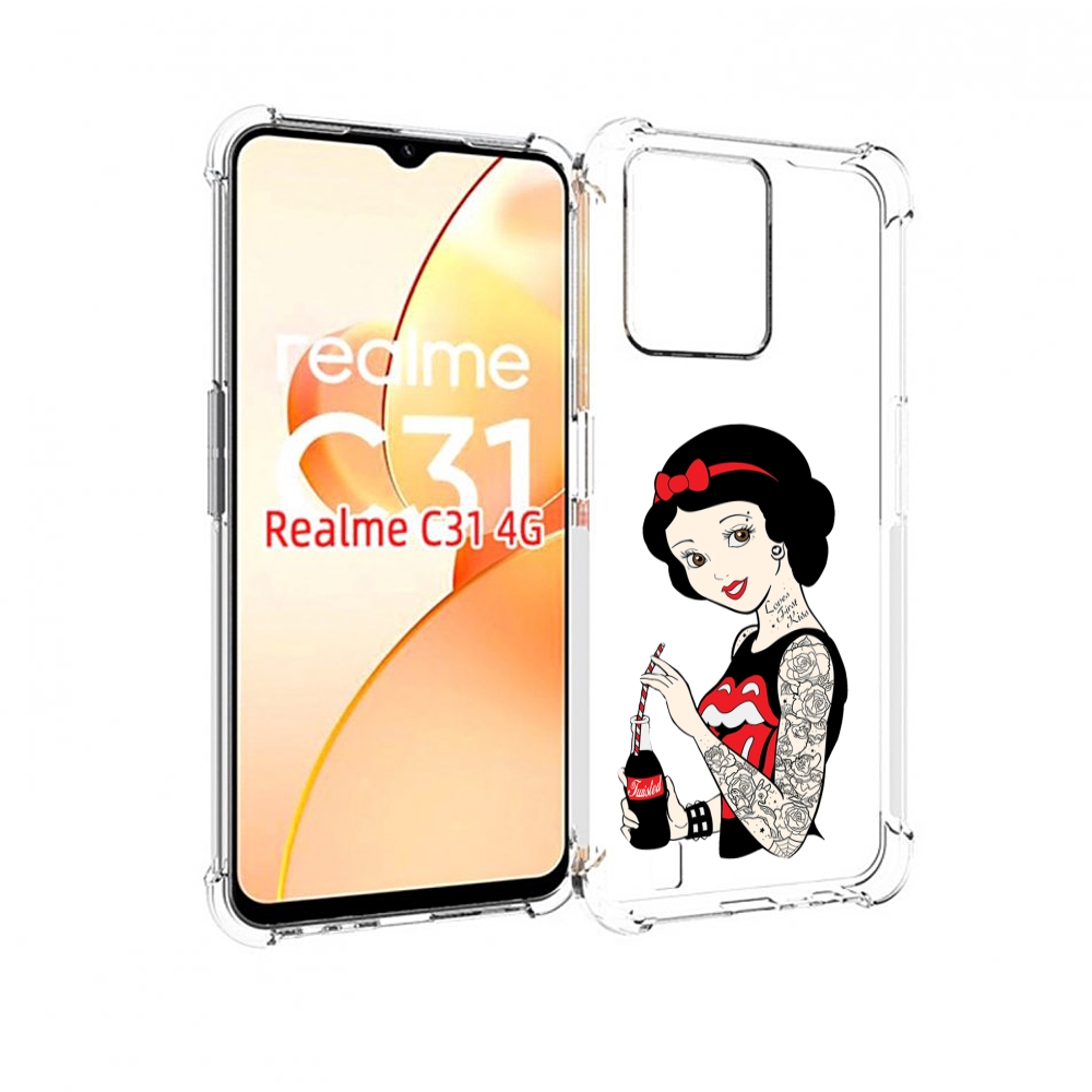 

Чехол MyPads любительница-колы женский для OPPO Realme C31, Прозрачный, Tocco