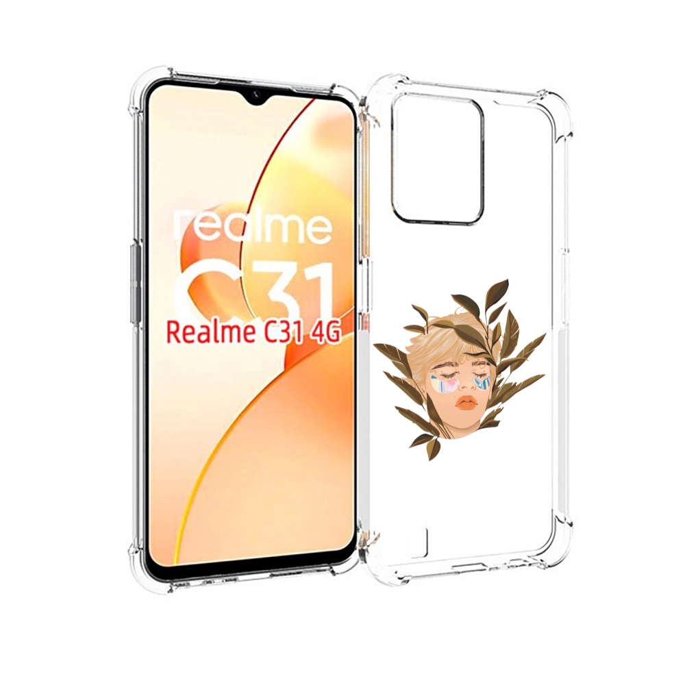 

Чехол MyPads лицо-с-патчами для OPPO Realme C31, Прозрачный, Tocco